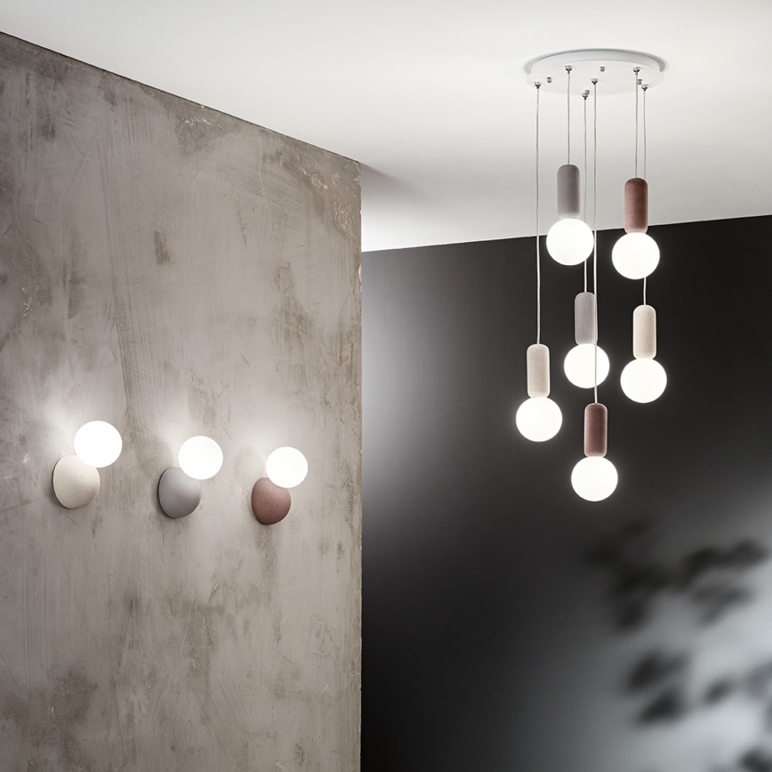 Ondaluce - Sienas gaismeklis ROCK 1xG9/7W/230V balts