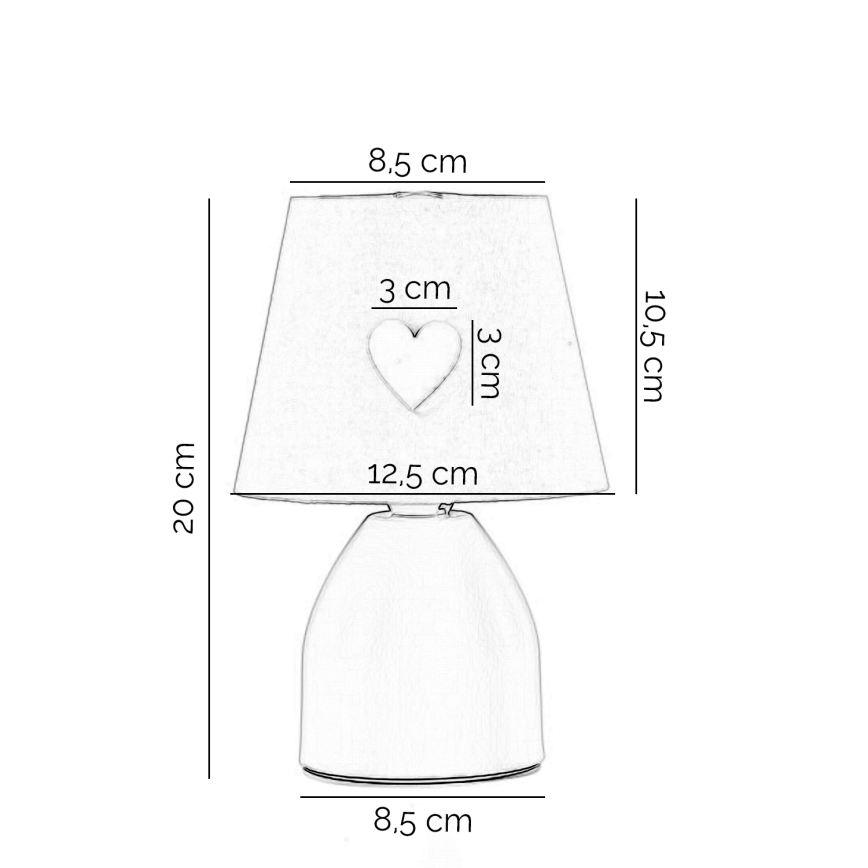 ONLI - Bērnu galda lampiņa TITTA 1xE14/6W/230V 20 cm balta