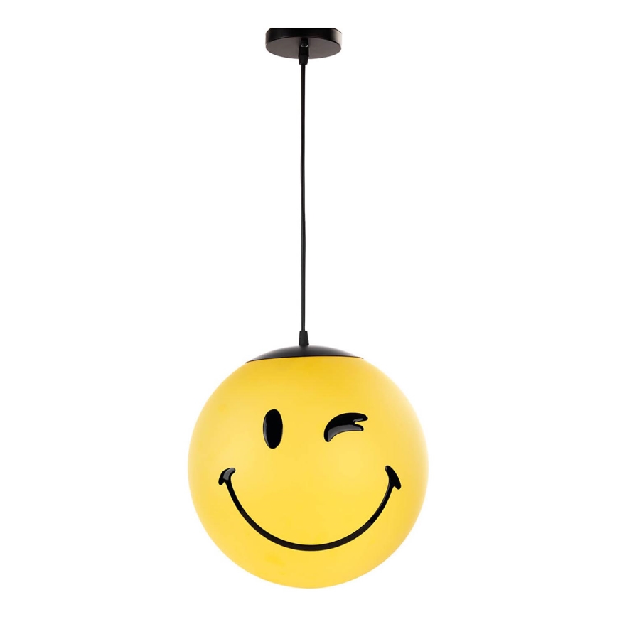 ONLI - Bērnu griestu lampa ar vadu SMILEY 1xE27/15W/230V dzeltena