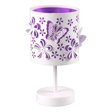 ONLI - Bērnu lampiņa TITILLA 1xE14/6W/230V 22 cm violeta/balta