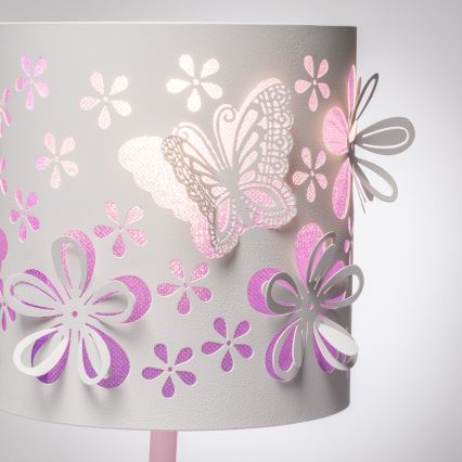 ONLI - Bērnu lampiņa TITILLA 1xE14/6W/230V 22 cm violeta/balta