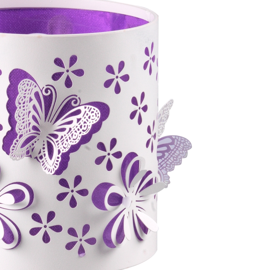 ONLI - Bērnu lampiņa TITILLA 1xE14/6W/230V 22 cm violeta/balta