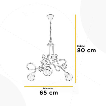 ONLI - Bērnu lustra BUTTERFLY 3xE14/6W/230V