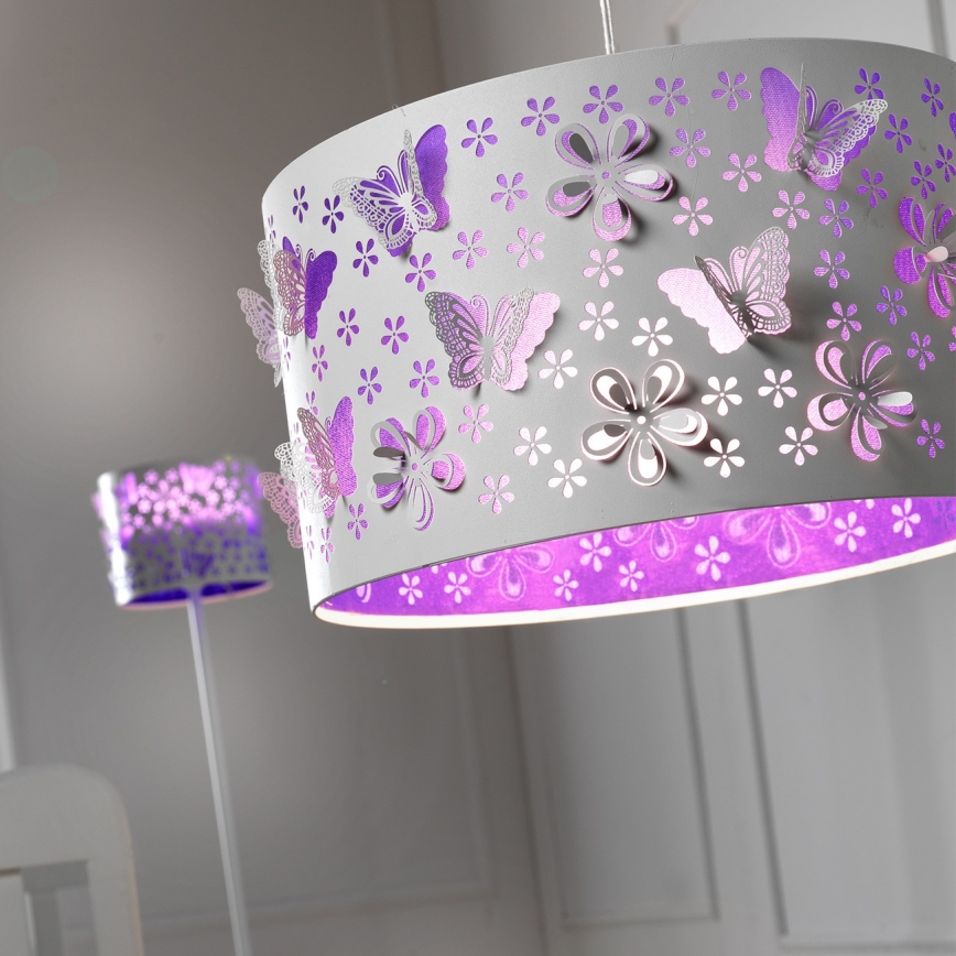 ONLI - Bērnu lustra TITILLA 1xE27/22W/230V violeta/balta