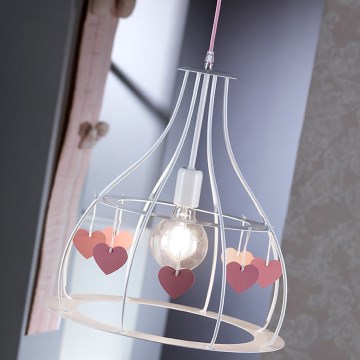 ONLI - Bērnu lustra TITTA 1xE27/22W/230V rozā