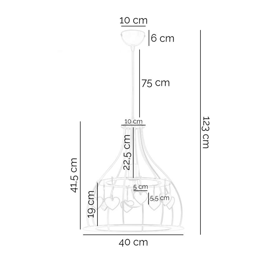 ONLI - Bērnu lustra TITTA 1xE27/22W/230V rozā