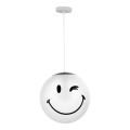 ONLI - Bērnu pakaramā lampa SMILEY 1xE27/15W/230V balta