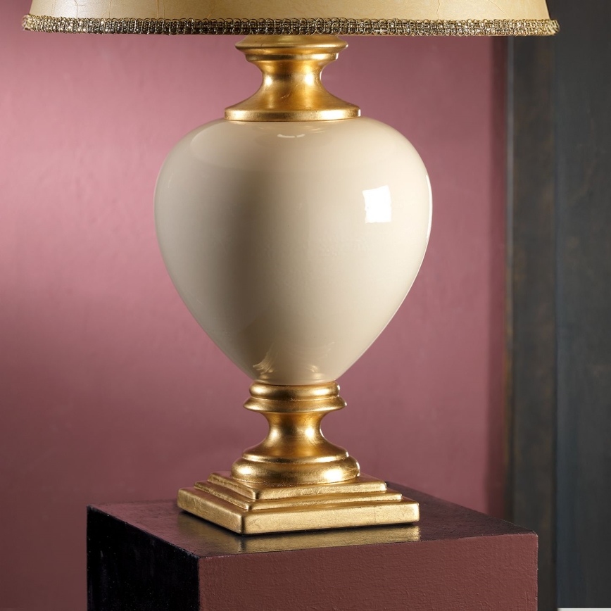 ONLI - Galda lampa AMADEUS 1xE27/15W/230V 72 cm bēša/zelta