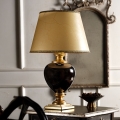 ONLI - Galda lampa AMADEUS 1xE27/15W/230V 72 cm melna/zelta