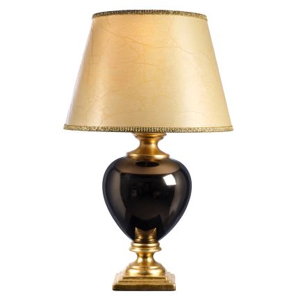 ONLI - Galda lampa AMADEUS 1xE27/15W/230V 72 cm melna/zelta