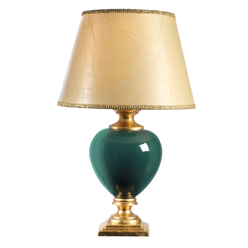 ONLI - Galda lampa AMADEUS 1xE27/15W/230V 72 cm zaļa/zelta