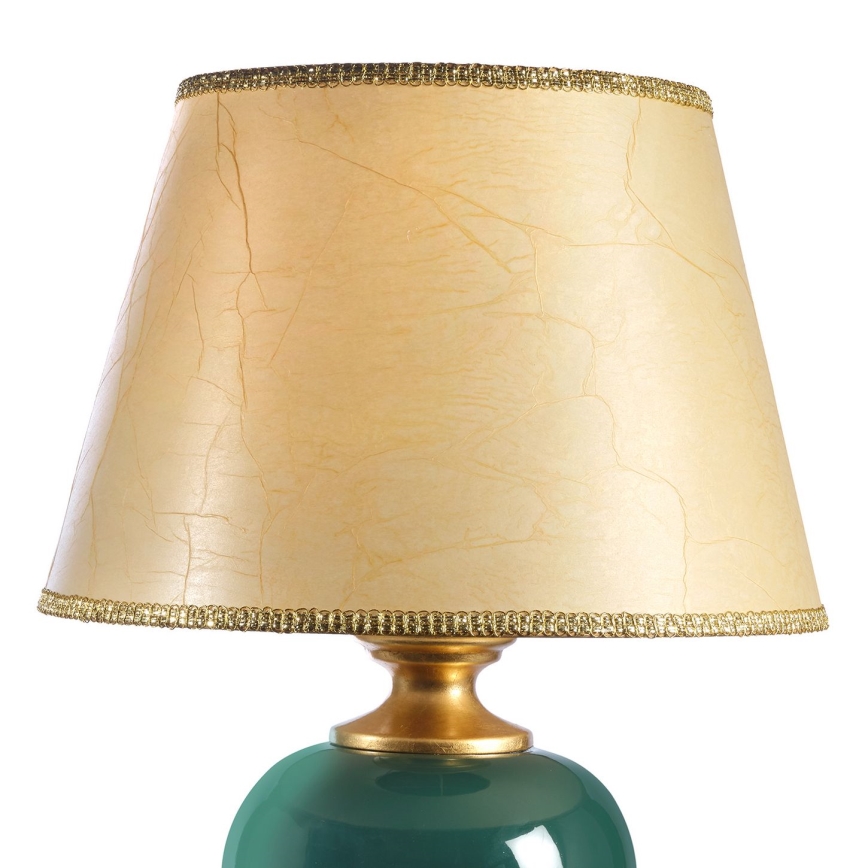ONLI - Galda lampa AMADEUS 1xE27/15W/230V 72 cm zaļa/zelta