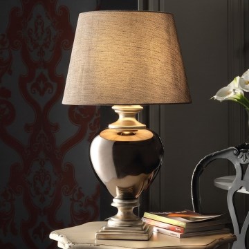 ONLI - Galda lampa AMADEUS 1xE27/15W/230V pelēka