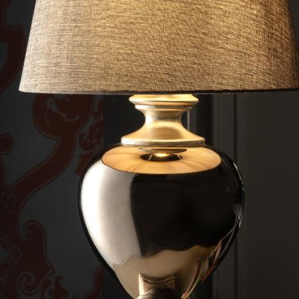 ONLI - Galda lampa AMADEUS 1xE27/15W/230V pelēka