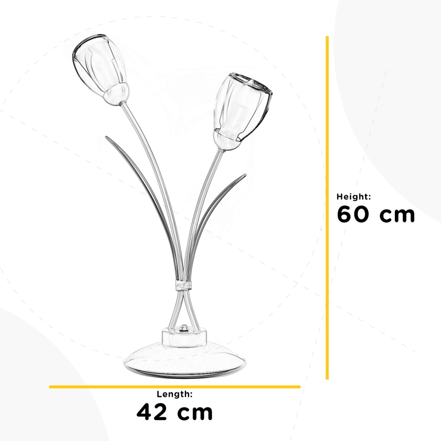 ONLI - Galda lampa ANTEA 2xE14/6W/230V 60 cm