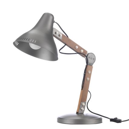 ONLI - Galda lampa ARCHITETTO 1xE27/22W/230V 62 cm pelēka/brūna