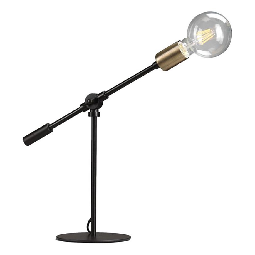 ONLI - Galda lampa ASTE 1xE27/15W/230V 45 cm melna/zelta