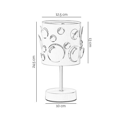 ONLI - Galda lampa BOLLICINE 1xE14/6W/230V 22 cm balta