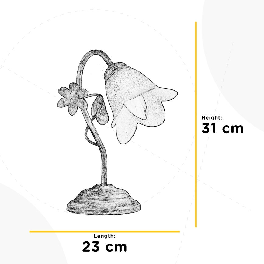 ONLI - Galda lampa BOTTON DORO 1xE14/6W/230V