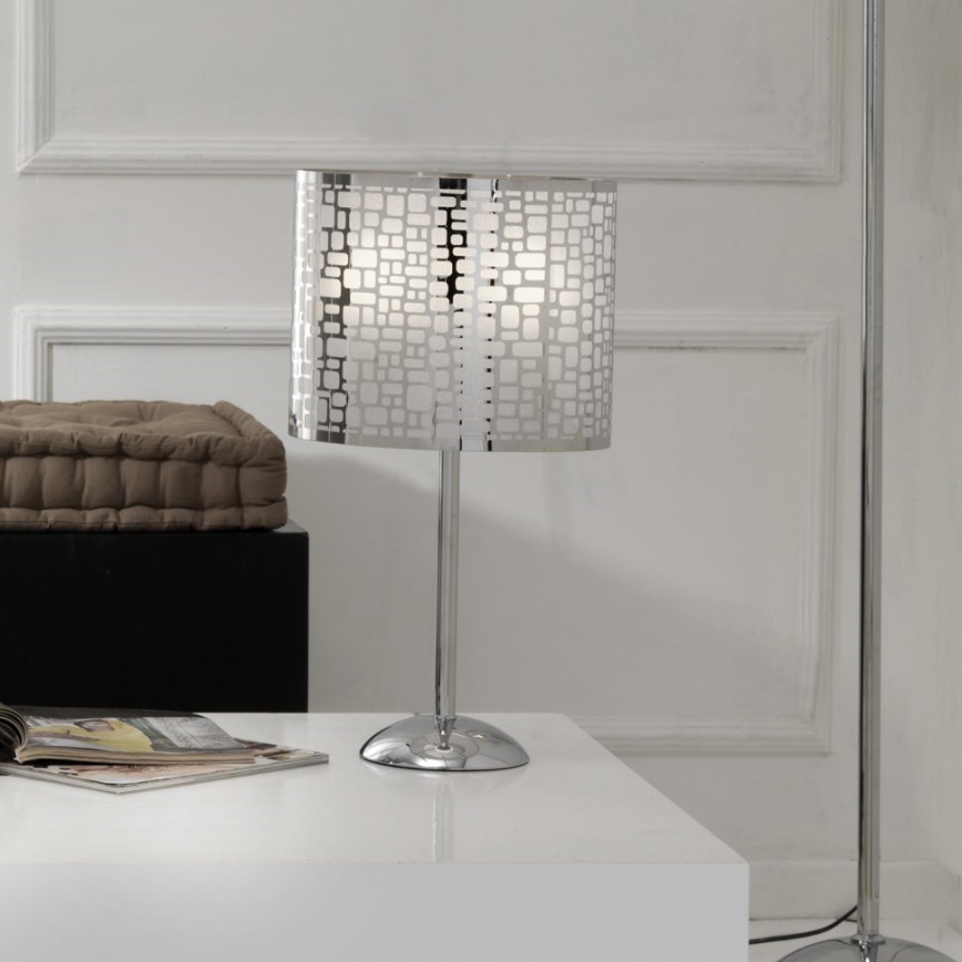 ONLI - Galda lampa BRUCE 1xE27/15W/230V 53 cm matēts hroms