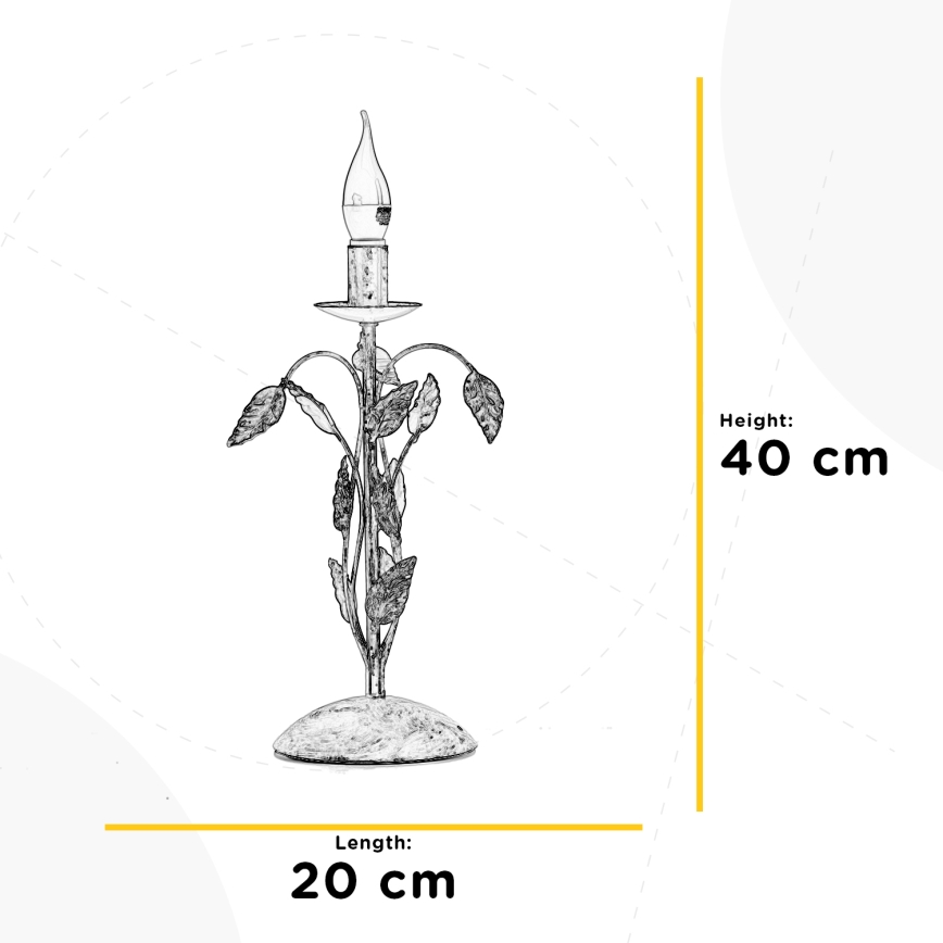 ONLI - Galda lampa COLLANA 1xE14/6W/230V 40 cm balta