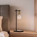 ONLI - Galda lampa CROSS 1xE27/22W/230V melna/misiņš