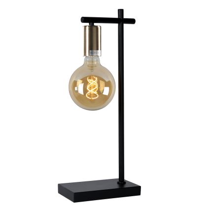 ONLI - Galda lampa CROSS 1xE27/22W/230V melna/misiņš