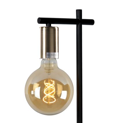 ONLI - Galda lampa CROSS 1xE27/22W/230V melna/misiņš
