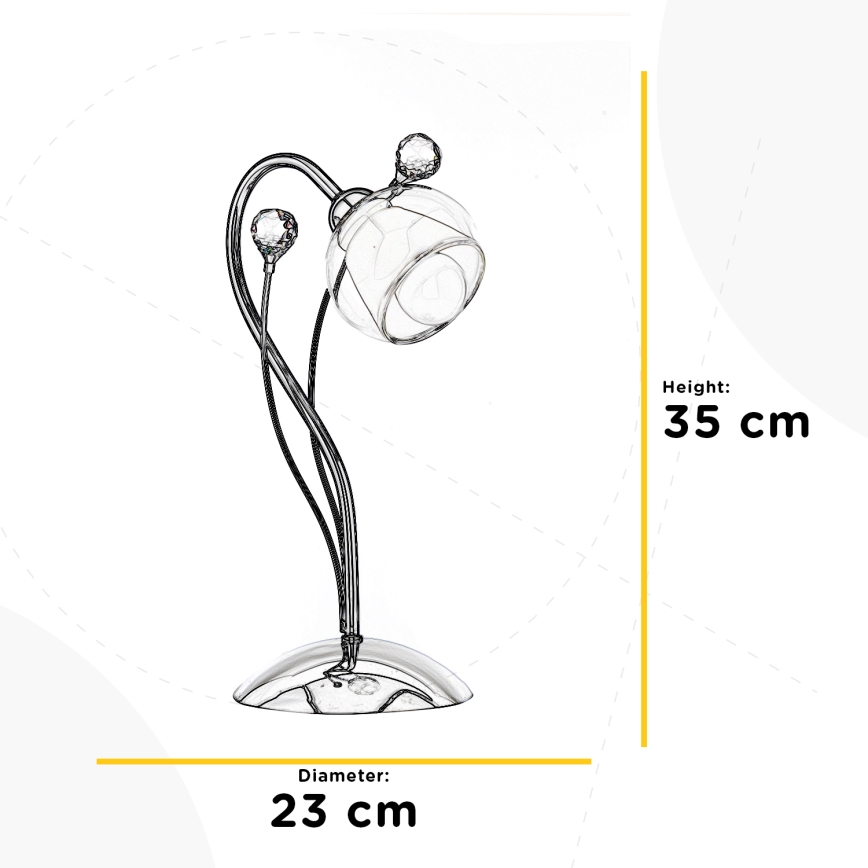 ONLI - Galda lampa DIAMANTE 1xE14/6W/230V 35 cm
