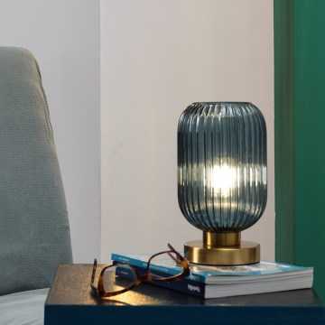 ONLI - Galda lampa DOROTY 1xE27/22W/230V zila/zelta