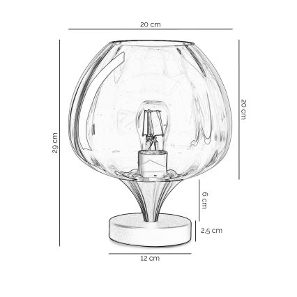 ONLI - Galda lampa ELIDE 1xE27/15W/230V melna/vara krāsā