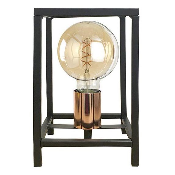 ONLI - Galda lampa FLOKI 1xE27/15W/230V 20 cm melna/varš