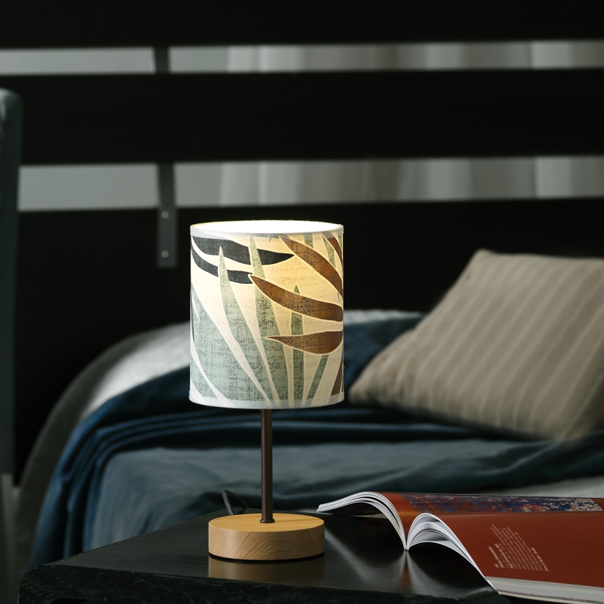 ONLI - Galda lampa FLORA 1xE27/22W/230V 28 cm zaļa/zelta