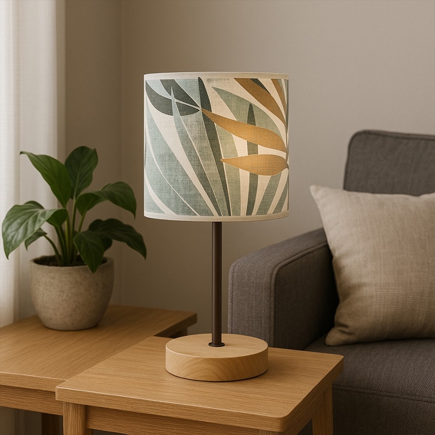 ONLI - Galda lampa FLORA 1xE27/22W/230V 28 cm zaļa/zelta