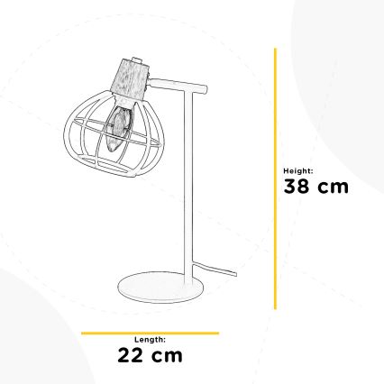 ONLI - Galda lampa GINGER 1xE14/6W/230V