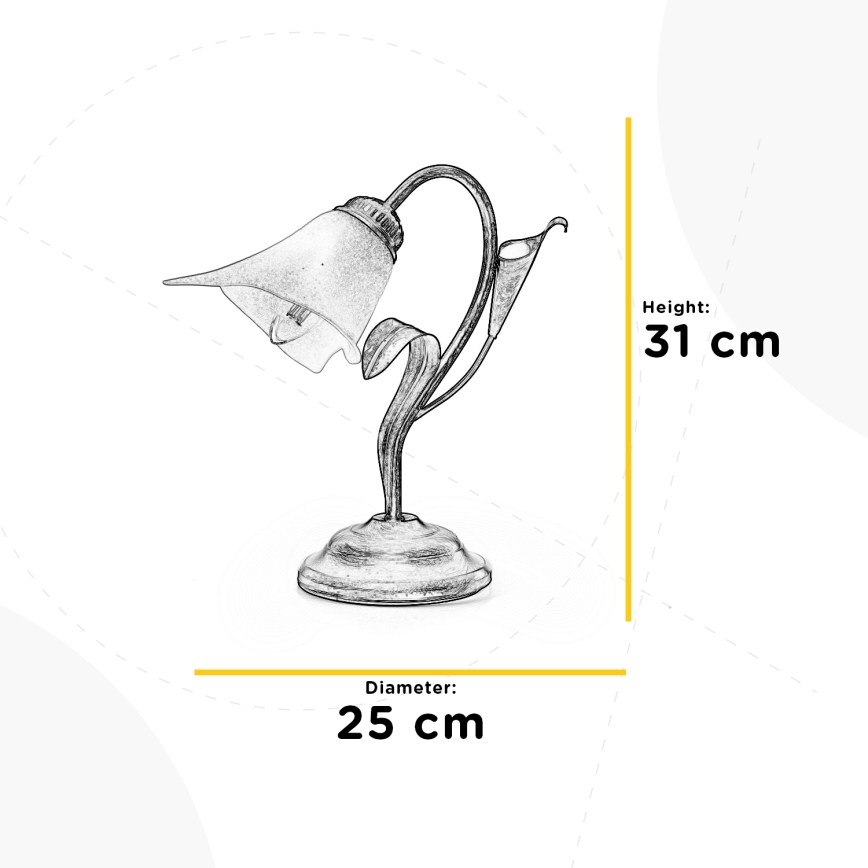 ONLI - Galda lampa LUCREZIA 1xE14/6W/230V krēmkrāsa