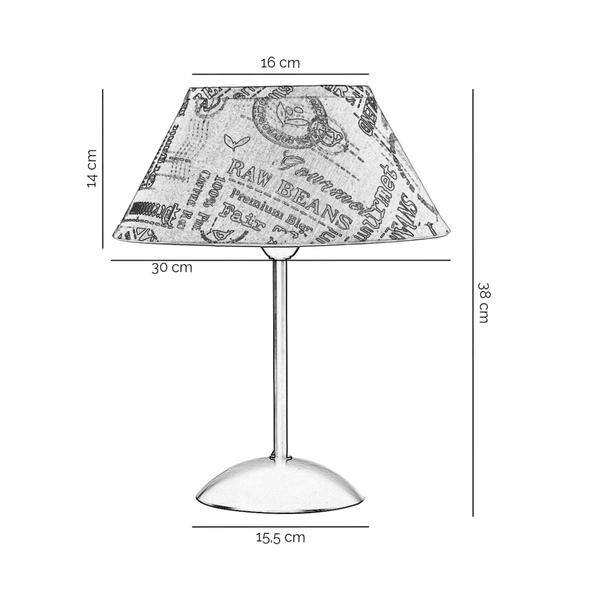 ONLI - Galda lampa MAIDA 1xE27/15W/230V 38 cm brūna