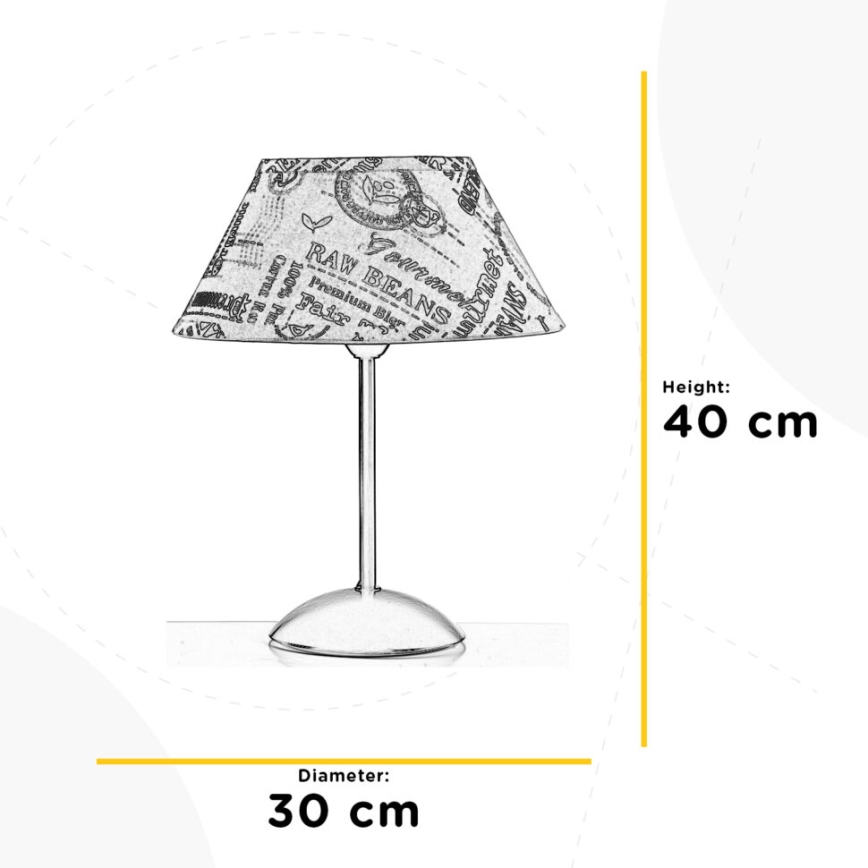 ONLI - Galda lampa MAIDA 1xE27/15W/230V 40 cm brūna