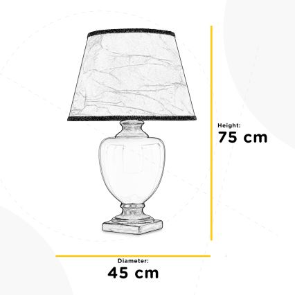 ONLI - Galda lampa MOZART 1xE27/22W/230V bēša/zelta 75 cm
