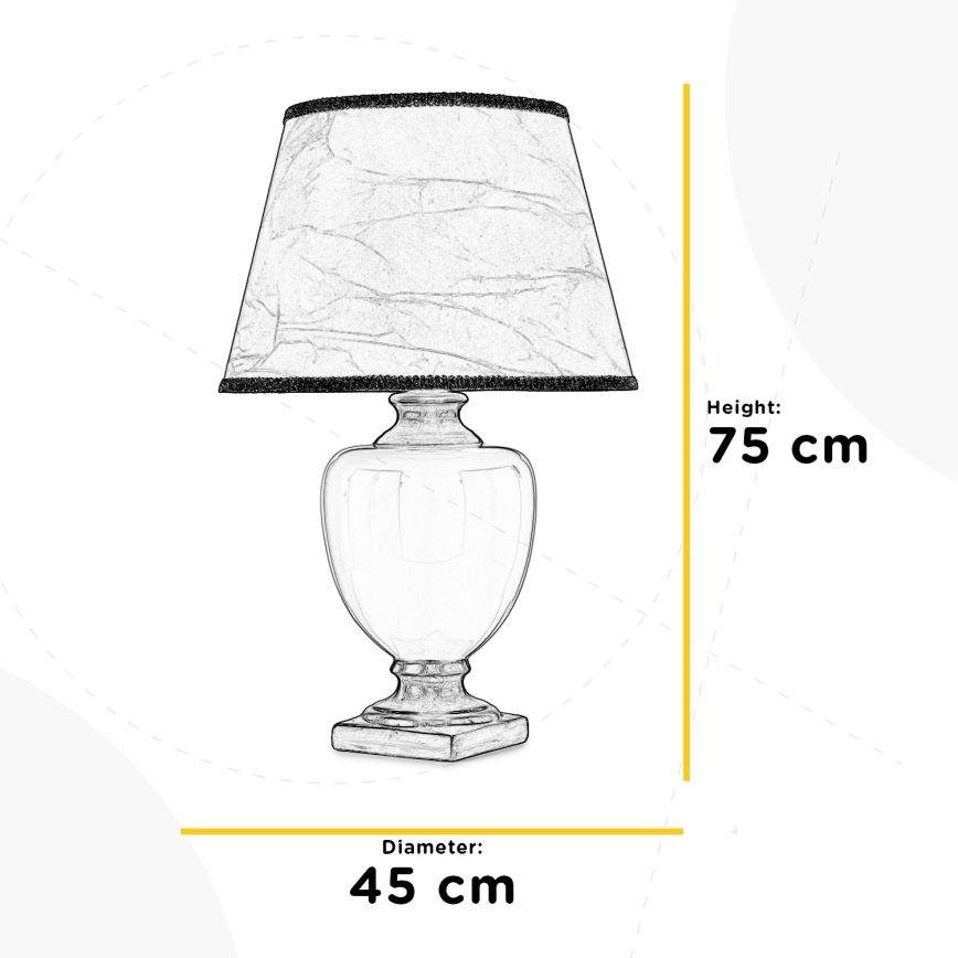 ONLI - Galda lampa MOZART 1xE27/22W/230V bēša/zelta 75 cm