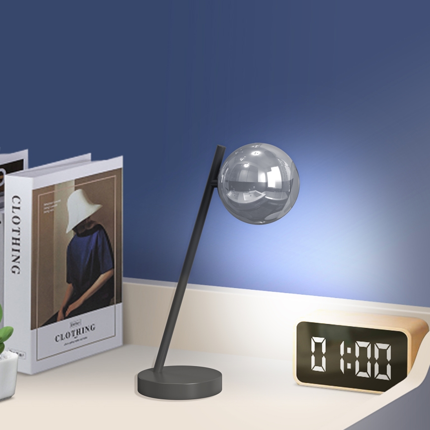 ONLI - Galda lampa PALOMA 1xG9/10W/230V 38,5 cm melna/dūmakains