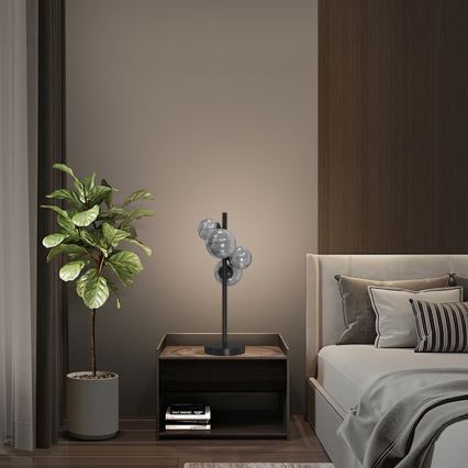 ONLI - Galda lampa PALOMA 4xG9/10W/230V 48 cm melna/dūmakains