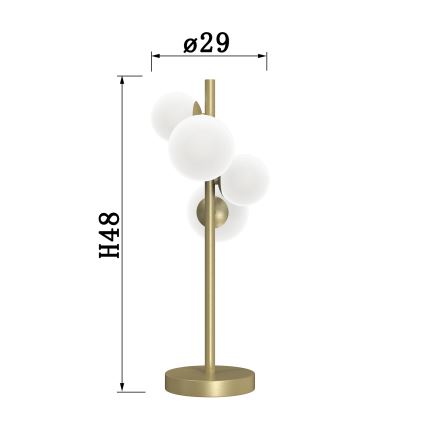 ONLI - Galda lampa PALOMA 4xG9/10W/230V 48 cm zelta