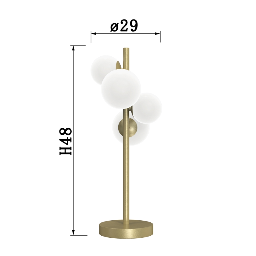 ONLI - Galda lampa PALOMA 4xG9/10W/230V 48 cm zelta