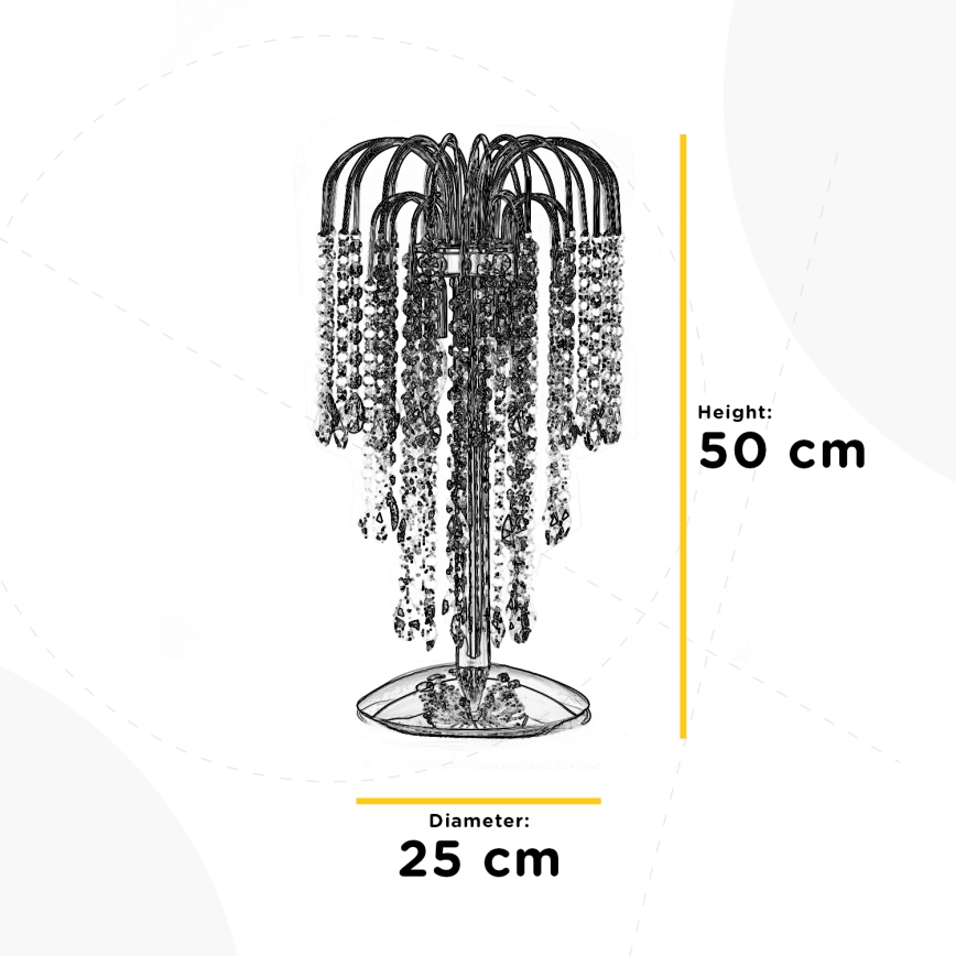 ONLI - Galda lampa PIOGGIA 2xE14/6W/230V, zelta 50 cm