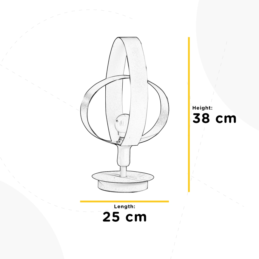 ONLI - Galda lampa SERENA 1xE14/6W/230V balta 38 cm