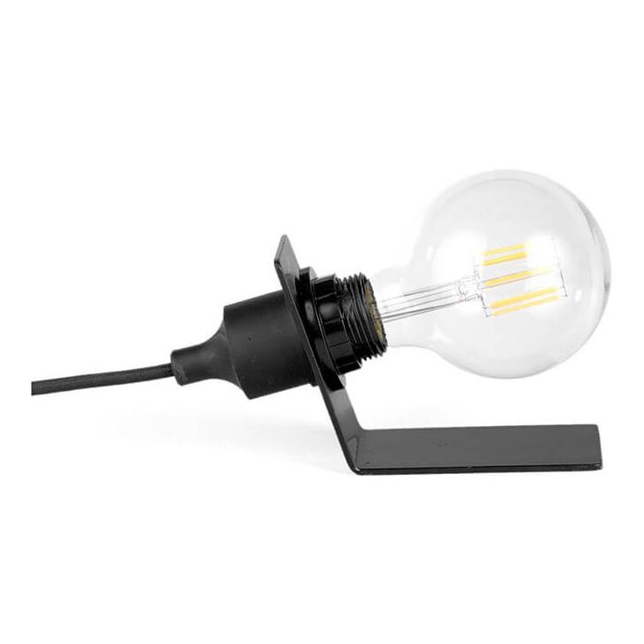 ONLI - Galda lampa WIRE 1xE27/15W/230V 10 cm melna