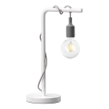 ONLI - Galda lampa WIRE 1xE27/15W/230V 48 cm pelēka/balta