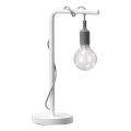 ONLI - Galda lampa WIRE 1xE27/15W/230V 50 cm pelēka/balta