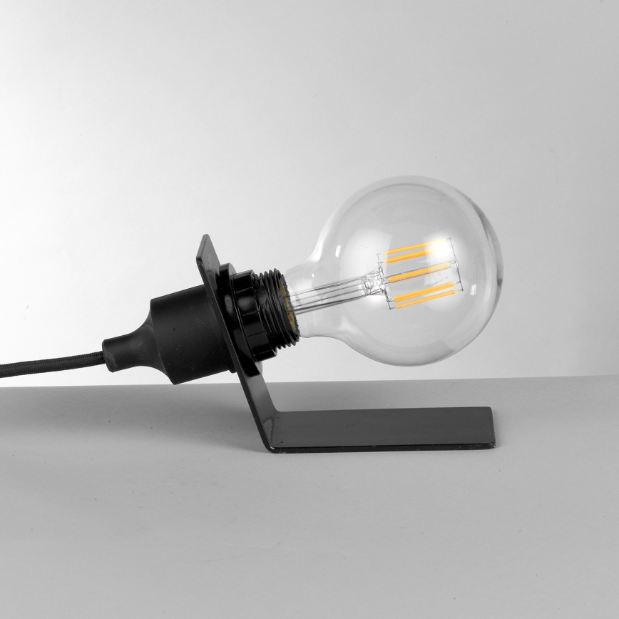 ONLI - Galda lampa WIRE 1xE27/15W/230V 9 cm melna